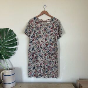 Vintage Erika & Co Linen Blend Floral Dress